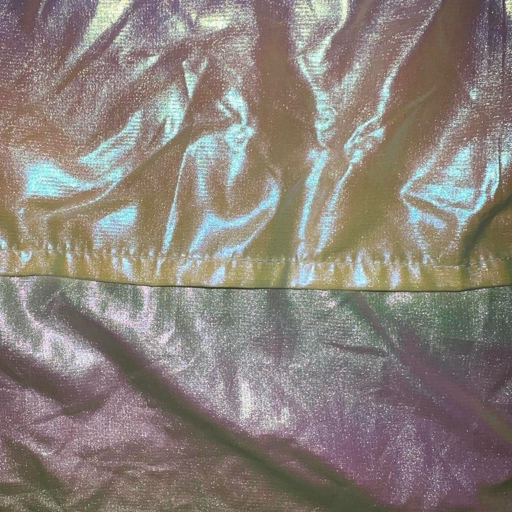 White Holographic rainbow windbreaker jacket. - Picture 8 of 8